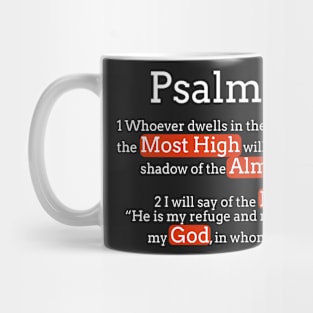 Psalm 91: 1-2 God protection verses Mug